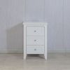White 3 Drawer Nightstand with Charging Station and 2 USB Ports & 2 Power Outlets