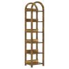 70.8” High Arched Bookshelf Display Rack with 6 Tiers and Open Storage Shelves