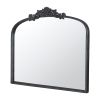 40” Large Arch Classic Design Mirror with Baroque Inspired Frame and Custom Protected Inlaid Glass