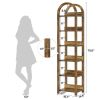 70.8” High Arched Bookshelf Display Rack with 6 Tiers and Open Storage Shelves