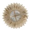 27" Gold Finished Sunburst Silhouette Design Wall Mirror