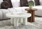 Loanna Wooden Color Finish End Table with Natural Wood Look