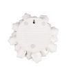 Handmade Ceramic Cream Flower Wall Decor with Intricately Designed Petals