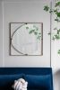 32" Poppy Design Mirror with Gold Metal Frame and 4 Metal Clamp Holders for Stabilization