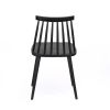 Set of 2, Black Farmhouse Spindle Back Dining Chairs