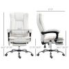 Vinsetto White Massage Office Chair with 6 Vibration Points, 3 Heating Levels and Adjustable Height & Footrest