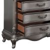 Ariadne Antique Platinum Finish Dresser with Scrolled Trim Detailing and 8 Drawers