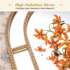 24” x 36" Arch Wall Mirror with Gold Beaded Metal Frame and High Definition