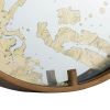 15.7" x 2.4" x 15.7” Minimalist Mirrored Clock with Gold Polished Finish and Mirrored Face