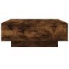 Smoked Oak Wood Coffee Table with LED Lights