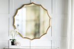 40" Round Sunburst Wall Mirror with Gold Finish
