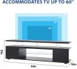 70” TV LED Stand Gaming Entertainment Center Media Storage Console Table with Large Side Cabinet