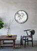 31.5” Industrial Design Decorative Round Lark Theodor Wall Mirror with Black Metal Frame