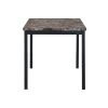 5 Piece Metal Dinette Set with Faux Marble Table Top, 1 Table & 4 Chairs and Metal Legs & Apron