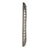 37.4” Vintage Snowshoe Shape Metal Wall Art with Distressed Grid Pattern Design