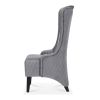Velvet Wide High-Backrest Accent Chair with Soft Padded Seating Area & Wooden Legs