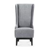 Velvet Wide High-Backrest Accent Chair with Soft Padded Seating Area & Wooden Legs