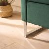 67.91” Green Velvet Storage Ottoman Bench with Armrests and Hidden Storage Compartment
