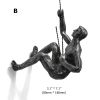 Industrial 3 Piece Climbing Men Resin Wall Decor with Multi Hanging Options and Detailed Handcrafted Design