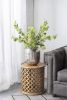 10.5” x 10.5” x 13" Aluminum Vase with Polished Silver Streak Metallic Finish and Oval Silhouette