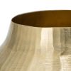 11” x 11” x 9" Aluminum Chisel Flower Vase with Gold Metallic Finish