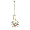 4 Light Metal Chandelier Hanging Light Fixture with Adjustable Chain and Valerio Nested Design