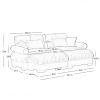 Over Size Modern Velvet Two-Seater Sofa with Ottoman and Matching Waist and Throw Pillows