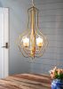 4 Light Metal Chandelier Hanging Light Fixture with Adjustable Chain and Valerio Nested Design