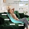 Green Chenille 2 Seater Cloud Couch with Matching Throw & Lumbar Pillows