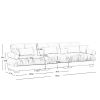 Extra Large 3 Seat Modern Velvet Olive Green Sofa with 3 Matching Waist Pillows and 2 Matching Throw Pillows