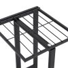 38.6" 5 Tier Floor Flower Stand with Black Powder Coated Metal and Protective Foot Pads