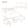 3 In 1 Lift-Top Table with Foldable Top, Coffee Table, Workstation or Dining Table, 2 Side Drawers and Hidden Storage Compartments