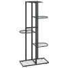 38.6" 5 Tier Floor Flower Stand with Black Powder Coated Metal and Protective Foot Pads