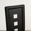 4 Piece Long Backrest Square Hollow Black Dining Chairs