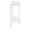 Retro Circular Curved Half-Moon Milk White Console Table with Cloud Design Top and Open Bottom Shelf