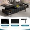 3 In 1 Lift-Top Table with Foldable Top, Coffee Table, Workstation or Dining Table, 2 Side Drawers and Hidden Storage Compartments