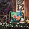 14” New York Roses Throw Pillow with Waterolor Artwork, Indoor/Outdorr Usage and Machine Washable