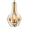 4 Light Metal Chandelier Hanging Light Fixture with Adjustable Chain and Valerio Nested Design
