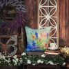 14” Texas Bluebonnets Throw Pillow with Waterolor Artwork, Indoor/Outdorr Usage and Machine Washable