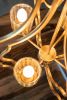 4 Light Metal Chandelier Hanging Light Fixture with Adjustable Chain and Valerio Nested Design