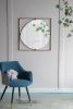 32" Poppy Design Mirror with Gold Metal Frame and 4 Metal Clamp Holders for Stabilization