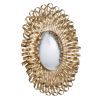 27" Gold Finished Sunburst Silhouette Design Wall Mirror