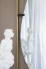 Contemporary Poppy Design Mirror with Oval Like Shape and Gold Metal Frame