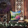 18” Idaho Syringa Throw Pillow with Waterolor Artwork, Indoor/Outdorr Usage and Machine Washable