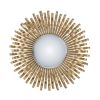 27" Gold Finished Sunburst Silhouette Design Wall Mirror