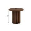 Loanna Wooden Color Finish End Table with Natural Wood Look