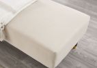 Beige Velvet Modern Chaise Lounge Chair with Removable Pillow and Tilted Backrest & Curved Armrests
