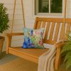 14” Texas Bluebonnets Throw Pillow with Waterolor Artwork, Indoor/Outdorr Usage and Machine Washable