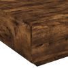 Smoked Oak Wood Coffee Table with LED Lights