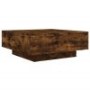 Smoked Oak Wood Coffee Table with LED Lights